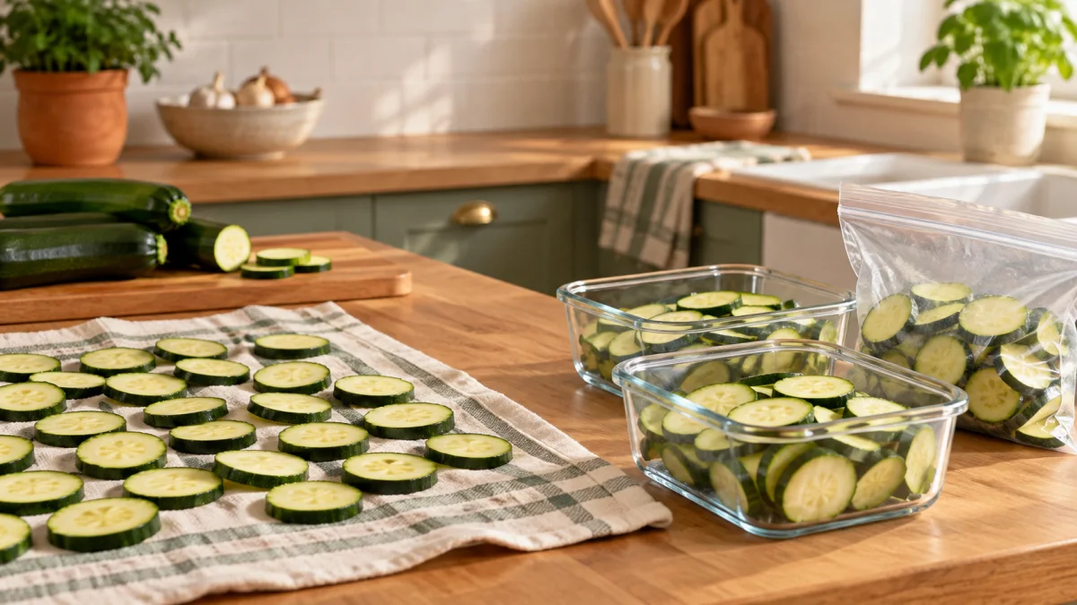 Congeler les courgettes : rondelles, portions et usages cuits