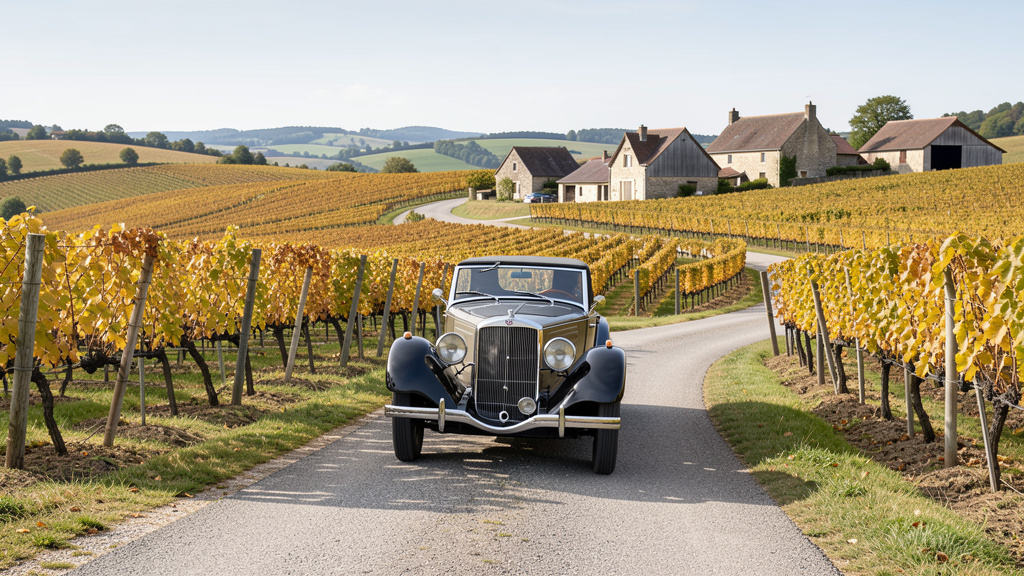 choisir un circuit en voiture ancienne à travers la Champagne