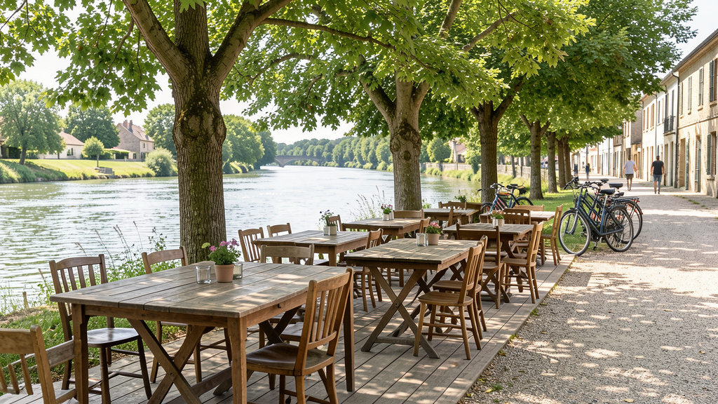 guinguette dans un itinéraire Loire à Vélo
