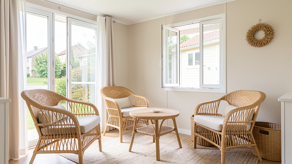 Mobilier en Raphia pour Mobil-Home : Nature, Légèreté et Style Bohème